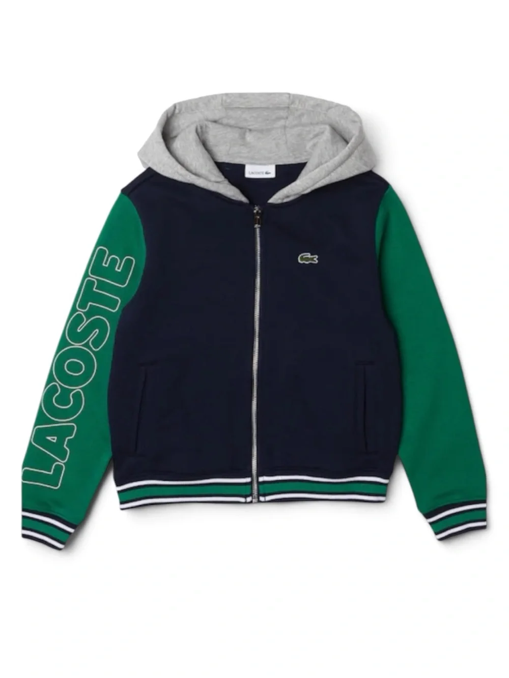 Lacoste Heritage Hooded Colorblock Fleece Sports Jacket